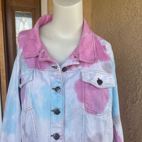 Street Blues Tie Dye Button Down Jacket (3X) - Picture 2 of 12
